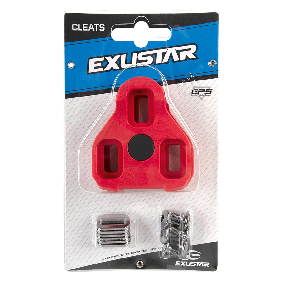 Exustar E-ARC10 Cleats Compatibility: Keo Float: 10° Red