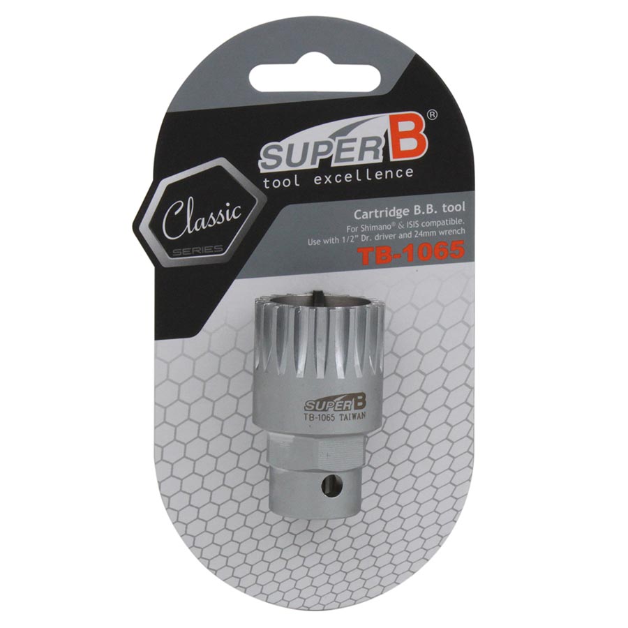 Super-B TB-1065 Bottom Bracket Tool For 1/2'' Drive or use with 24mm wrench ISIS
