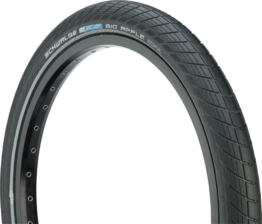 Schwalbe Big Apple Tire - 24 x 2 Clincher Wire BLK/Reflective RaceGuard Endurance E25
