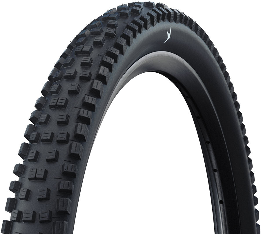 Schwalbe Nobby Nic Tire - 27.5 x 2.60 Tubeless Folding BLK Standard Addix Green E-50